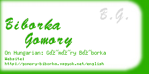 biborka gomory business card